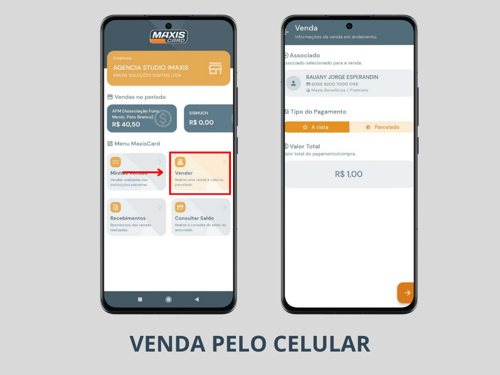 Telas para vender via aplicativo